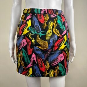 Rare Salvatore Ferragamo Spring/Summer 1991 Shoe Print Skirt